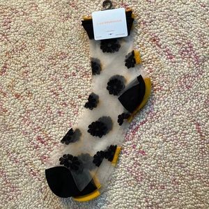 Anthropologie sheer floral socks